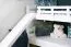 White Bunk Bed with Slide 90 x 200 cm | Solid Beech Wood | Convertible to Two Single Beds | Easy Premium Line K27/n