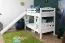White Bunk Bed with Slide 90 x 200 cm | Solid Beech Wood | Convertible to Two Single Beds | Easy Premium Line K27/n