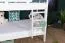 White Bunk Bed with Slide 90 x 200 cm | Solid Beech Wood | Convertible to Two Single Beds | Easy Premium Line K27/n