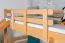 Bunk bed with slide 90 x 190 cm, solid beech wood natural lacquered, convertible into two single beds, "Easy Premium Line" K28/n