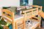 Bunk Bed with Slide 90 x 190 cm | Solid Beech Wood | Natural Lacquered | Converts to Two Single Beds | Easy Premium Line K29/n