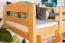 Bunk Bed with Slide 90 x 190 cm | Solid Beech Wood | Natural Lacquered | Converts to Two Single Beds | Easy Premium Line K29/n