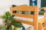 Bunk Bed with Slide 90 x 190 cm | Solid Beech Wood | Natural Lacquered | Converts to Two Single Beds | Easy Premium Line K29/n