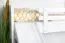 White Loft Bed with Slide 80 x 190 cm | Solid Beech Wood | Divisible to Two Single Beds | Easy Premium Line K29/n