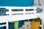 White Bunk Bed with Slide 90 x 200 cm | Solid Beech Wood | Converts to 2 Single Beds | Easy Premium Line K29/n