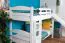 White Bunk Bed with Slide 90 x 200 cm | Solid Beech Wood | Converts to 2 Single Beds | Easy Premium Line K29/n