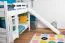 White Bunk Bed with Slide 90 x 200 cm | Solid Beech Wood | Converts to 2 Single Beds | Easy Premium Line K29/n