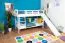 White Bunk Bed with Slide 90 x 200 cm | Solid Beech Wood | Converts to 2 Single Beds | Easy Premium Line K29/n