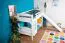 White Bunk Bed with Slide 90 x 200 cm | Solid Beech Wood | Converts to 2 Single Beds | Easy Premium Line K29/n