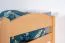 Loft Bed with Slide 80 x 190 cm | Solid Beech Wood | Natural Lacquered | Convertible to Single Bed | Easy Premium Line K30/n