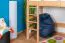 Loft Bed with Slide 90 x 200 cm | Solid Beech Wood, Natural Lacquer | Convertible "Easy Premium Line" K30/n