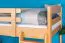 Loft Bed with Slide 80 x 200 cm | Solid Beech Wood Natural Lacquer | Convertible to Single Bed | Easy Premium Line K30/n