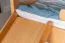 Loft Bed with Slide 80 x 200 cm | Solid Beech Wood Natural Lacquer | Convertible to Single Bed | Easy Premium Line K30/n