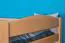 Loft Bed with Slide 80 x 200 cm | Solid Beech Wood Natural Lacquer | Convertible to Single Bed | Easy Premium Line K30/n
