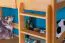 Loft Bed with Slide 80 x 200 cm | Solid Beech Wood Natural Lacquer | Convertible to Single Bed | Easy Premium Line K30/n