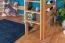 Loft Bed with Slide 80 x 200 cm | Solid Beech Wood Natural Lacquer | Convertible to Single Bed | Easy Premium Line K30/n