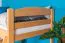 Loft Bed with Slide 80 x 200 cm | Solid Beech Wood Natural Lacquer | Convertible to Single Bed | Easy Premium Line K30/n