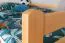 Large Loft Bed with Slide 160 x 200 cm | Solid Beech Wood | Natural Lacquer | Convertible to Single Bed | Easy Premium Line K31/n