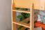 Large Loft Bed with Slide 160 x 200 cm | Solid Beech Wood | Natural Lacquer | Convertible to Single Bed | Easy Premium Line K31/n