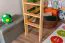 Large Loft Bed with Slide 160 x 200 cm | Solid Beech Wood | Natural Lacquer | Convertible to Single Bed | Easy Premium Line K31/n