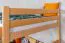 Large Loft Bed with Slide 160 x 200 cm | Solid Beech Wood | Natural Lacquer | Convertible to Single Bed | Easy Premium Line K31/n