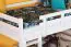 Large White Loft Bed with Slide 120 x 190 cm | Solid Beech Wood | Convertible | Easy Premium Line K31/n