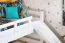 Large White Loft Bed with Slide 120 x 190 cm | Solid Beech Wood | Convertible | Easy Premium Line K31/n