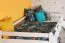 Large White Loft Bed with Slide 120 x 190 cm | Solid Beech Wood | Convertible | Easy Premium Line K31/n
