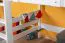 Large White Loft Bed with Slide 120 x 190 cm | Solid Beech Wood | Convertible | Easy Premium Line K31/n