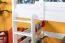Large White Loft Bed with Slide 120 x 190 cm | Solid Beech Wood | Convertible | Easy Premium Line K31/n