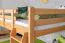 Large Bunk Bed with Slide 120 x 200 cm | Solid Beech Wood | Natural Lacquer | Converts to Two Single Beds | Easy Premium Line K32/n