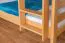 Large Bunk Bed with Slide 140 x 190 cm | Solid Beech Wood | Natural Lacquered | Convertible to Two Single Beds | Easy Premium Line K32/n