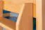 Large Bunk Bed with Slide 140 x 190 cm | Solid Beech Wood | Natural Lacquered | Convertible to Two Single Beds | Easy Premium Line K32/n