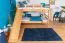 Large Bunk Bed with Slide 140 x 190 cm | Solid Beech Wood | Natural Lacquered | Convertible to Two Single Beds | Easy Premium Line K32/n