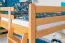 Large Bunk Bed with Slide 140 x 190 cm | Solid Beech Wood | Natural Lacquered | Convertible to Two Single Beds | Easy Premium Line K32/n