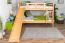 Large Bunk Bed with Slide 160 x 190 cm | Solid Beech Wood | Natural Lacquered | Converts to Two Single Beds | Easy Premium Line K32/n