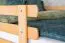 Large Bunk Bed with Slide 160 x 190 cm | Solid Beech Wood | Natural Lacquered | Converts to Two Single Beds | Easy Premium Line K32/n