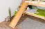 Large Bunk Bed with Slide 160 x 190 cm | Solid Beech Wood | Natural Lacquered | Converts to Two Single Beds | Easy Premium Line K32/n