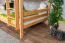 Large Bunk Bed with Slide 160 x 190 cm | Solid Beech Wood | Natural Lacquered | Converts to Two Single Beds | Easy Premium Line K32/n
