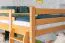 Large Bunk Bed with Slide 160 x 190 cm | Solid Beech Wood | Natural Lacquered | Converts to Two Single Beds | Easy Premium Line K32/n
