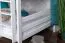 Large white bunk bed with slide 160 x 200 cm, solid beech wood White lacquered, convertible into two single beds, "Easy Premium Line" K32/n