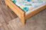 Double bed "Easy Premium Line" K6 in extra length, 140 x 220 cm solid beech wood nature