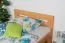 Double bed "Easy Premium Line" K6 in extra length, 140 x 220 cm solid beech wood nature