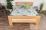 Double bed "Easy Premium Line" K6 in extra length, 140 x 220 cm solid beech wood nature