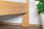 Single bed / guest bed "Easy Premium Line" K7 incl.1 cover panel, 140 x 200 cm solid beech wood natural