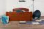 Youth Bed Easy Premium Line K7 | 160 x 200 cm | Solid Beech Wood | Cherry Finish | 1 Cover Panel Included