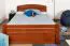 Youth Bed Easy Premium Line K7 | 160 x 200 cm | Solid Beech Wood | Cherry Finish | 1 Cover Panel Included