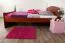 Youth Bed Easy Premium Line K7 | 160 x 200 cm | Solid Beech Wood | Cherry Finish | 1 Cover Panel Included