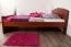 Youth Bed Easy Premium Line K7 | 160 x 200 cm | Solid Beech Wood | Cherry Finish | 1 Cover Panel Included