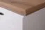 Shoe Cabinet Cuenca 10 | Oak / White | 99 x 80 x 39 cm | 3 Compartments, Drawer, Metal Handles
